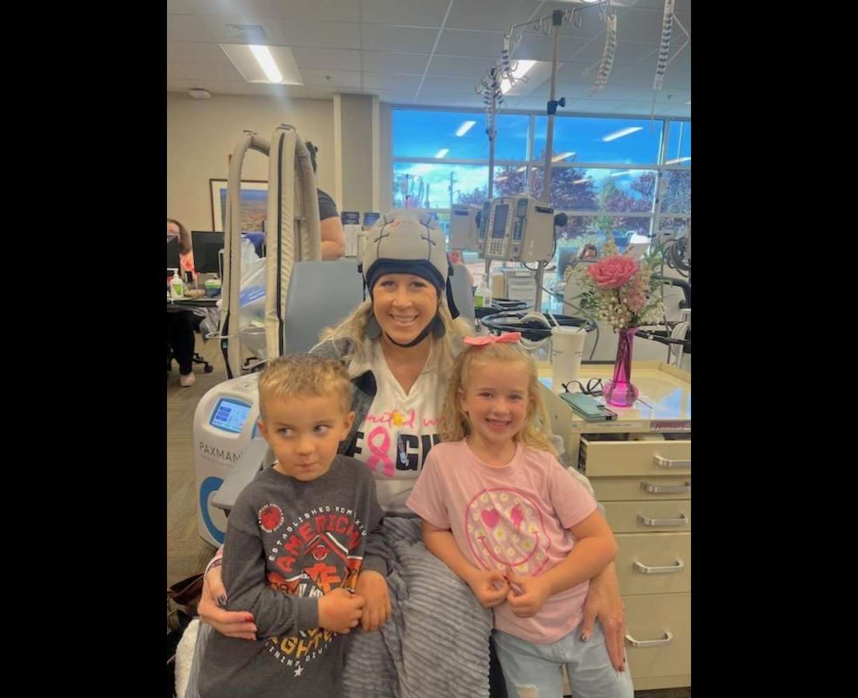 Sheri Wiseman sits in the hospital in this undated photo.