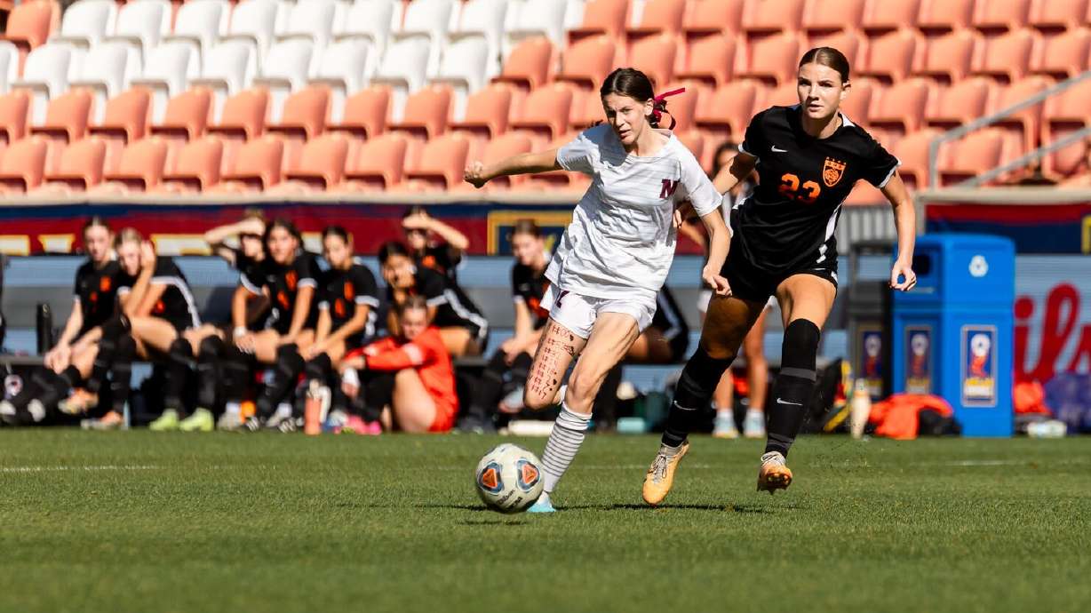 Morgan High School plays Ogden High School in the 3A girls soccer state championship at America First Field in Sandy on Saturday, Oct. 21, 2023.