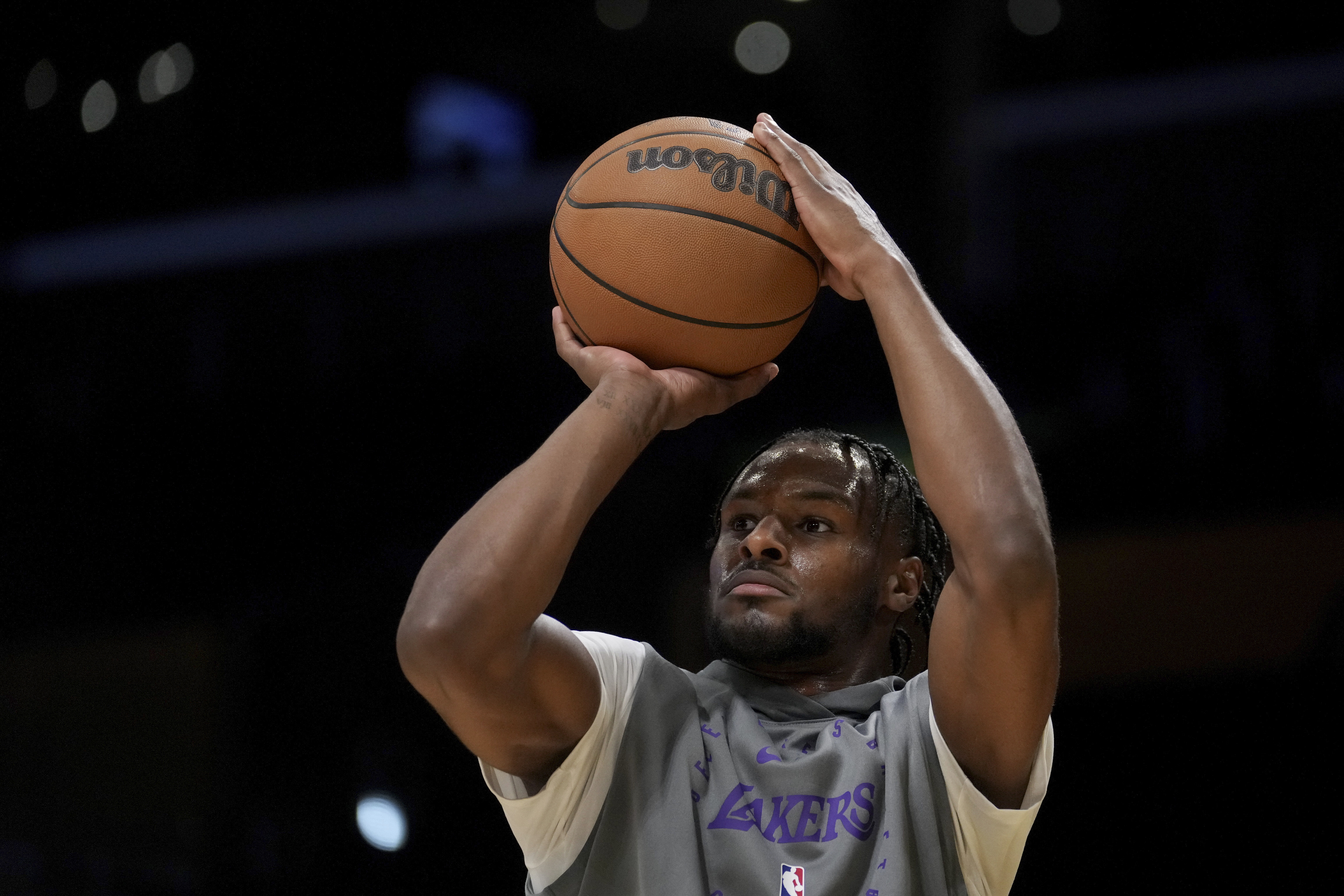 Bronny James expected to begin splitting time between Lakers, G League team after trip