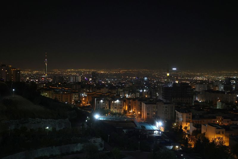 A general view of Tehran after several explosions were heard, in Tehran, Iran, Saturday. Israel said it struck military sites in Iran early on Saturday in retaliation for Tehran's attacks on Israel earlier this month.