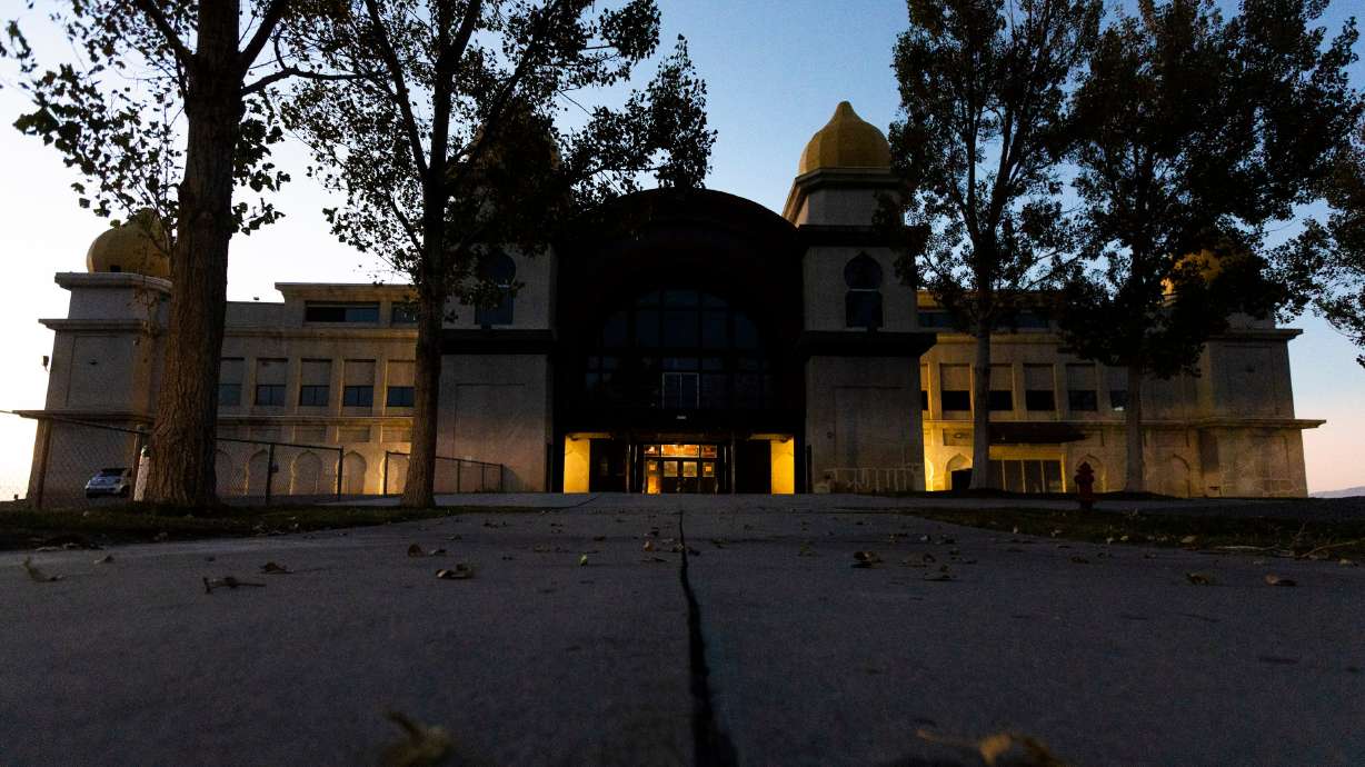 The night falls over the Great Saltair before a paranormal event hosted by Mysteries and Legends Paranormal in Magna on Saturday.