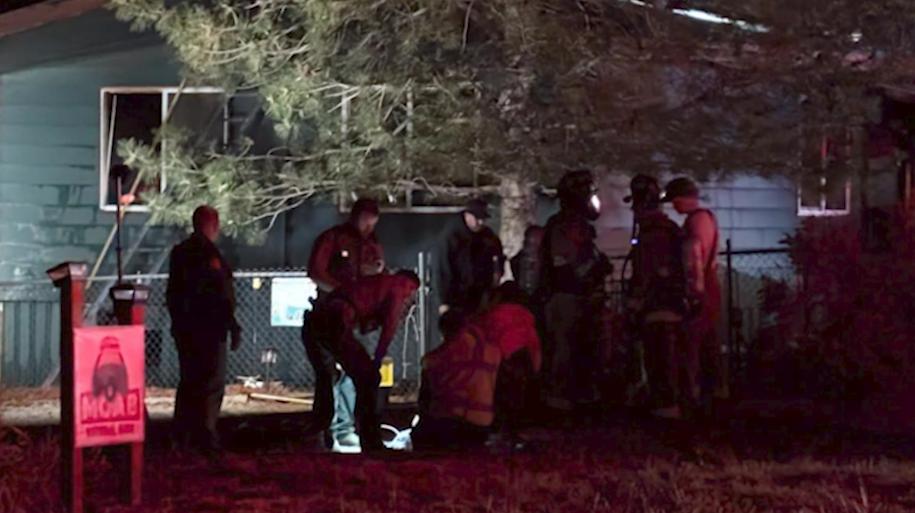 Firefighters responding to Moab National Bark on Saturday in Moab rescued three dogs from the fire, but only one could be revived.