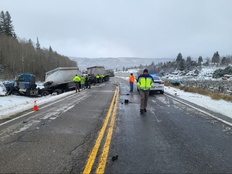 54-year-old woman killed in head-on crash with semi near Scofield Reservoir