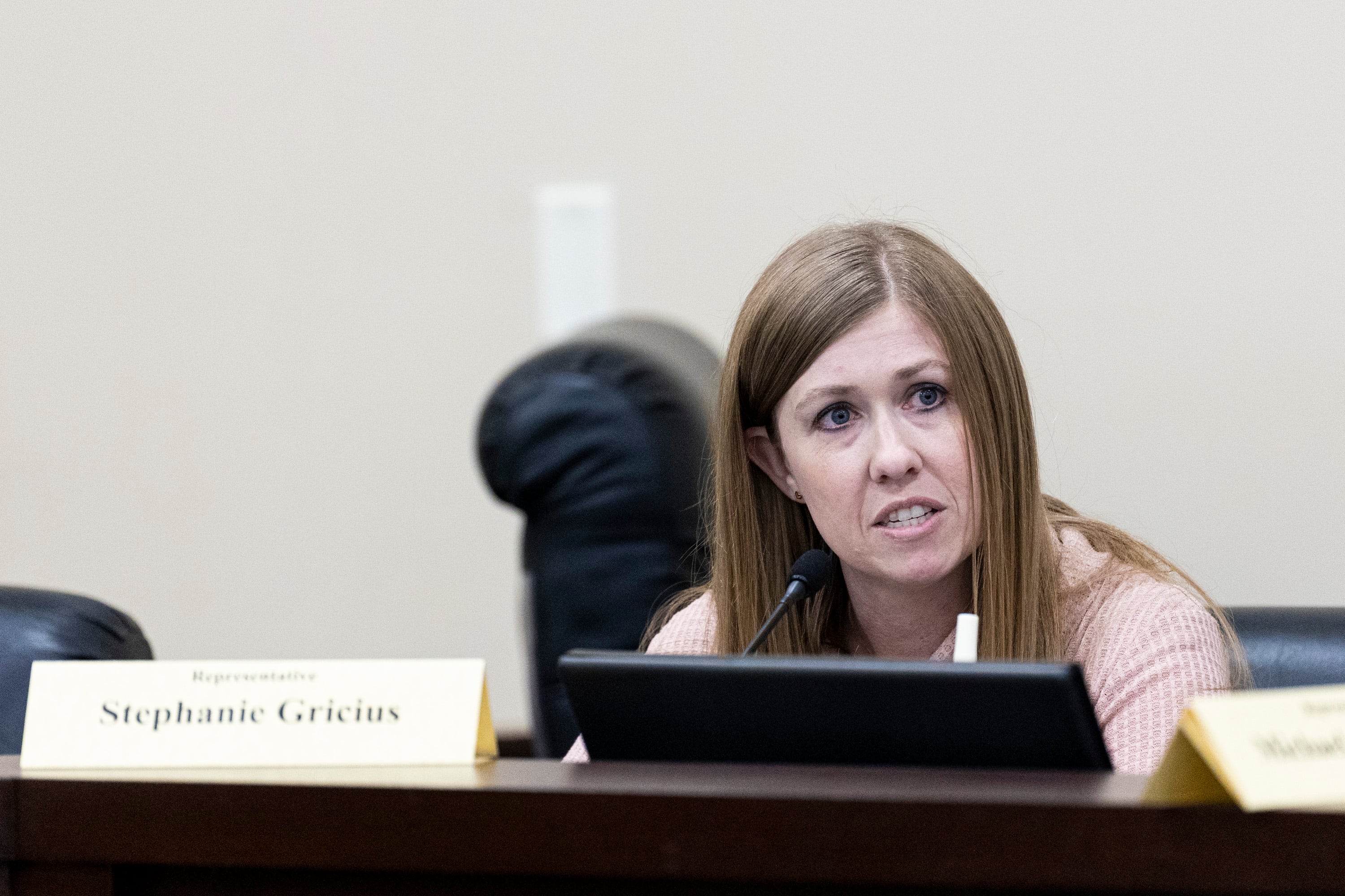 Utah Rep. Stephanie Gricius speaks during a legislative committee hearing held in the East Senate Building of the Utah State Capitol in Salt Lake City on Sept. 18. She said Utah County Clerk Aaron Davidson made remarks to her about how she submitted her ballot in the primary election.