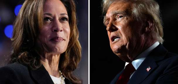 Harris and Trump locked in tight race in swing states, poll shows
