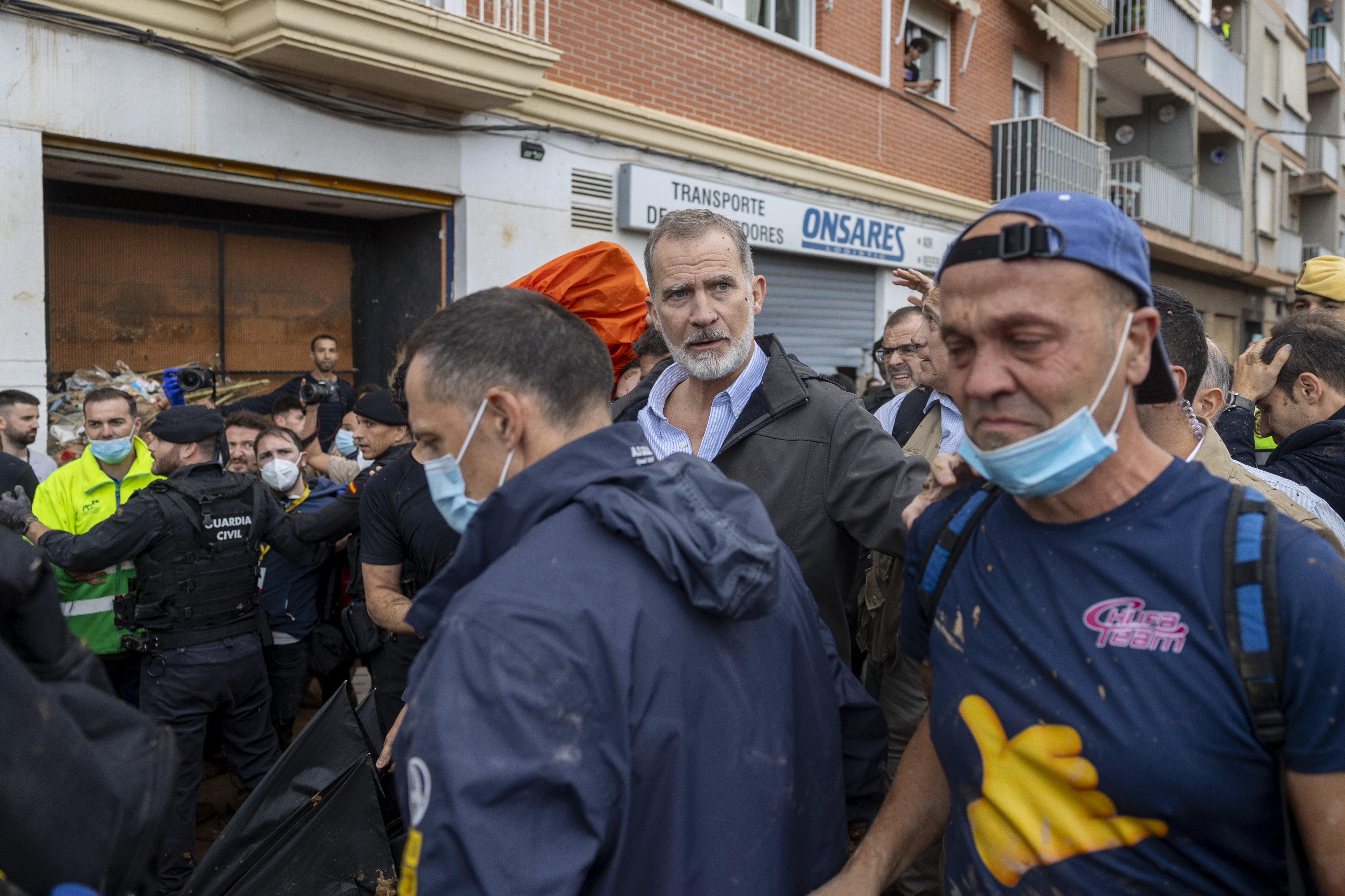 Spain flood survivors hurl mud at the royals and top government officials