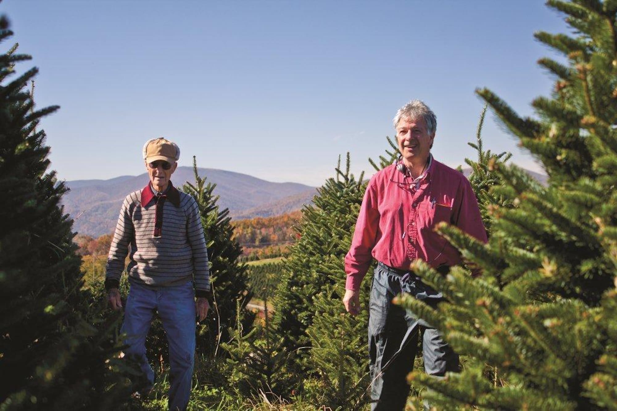 David and Sam Cartner at the tree farm in 2013.