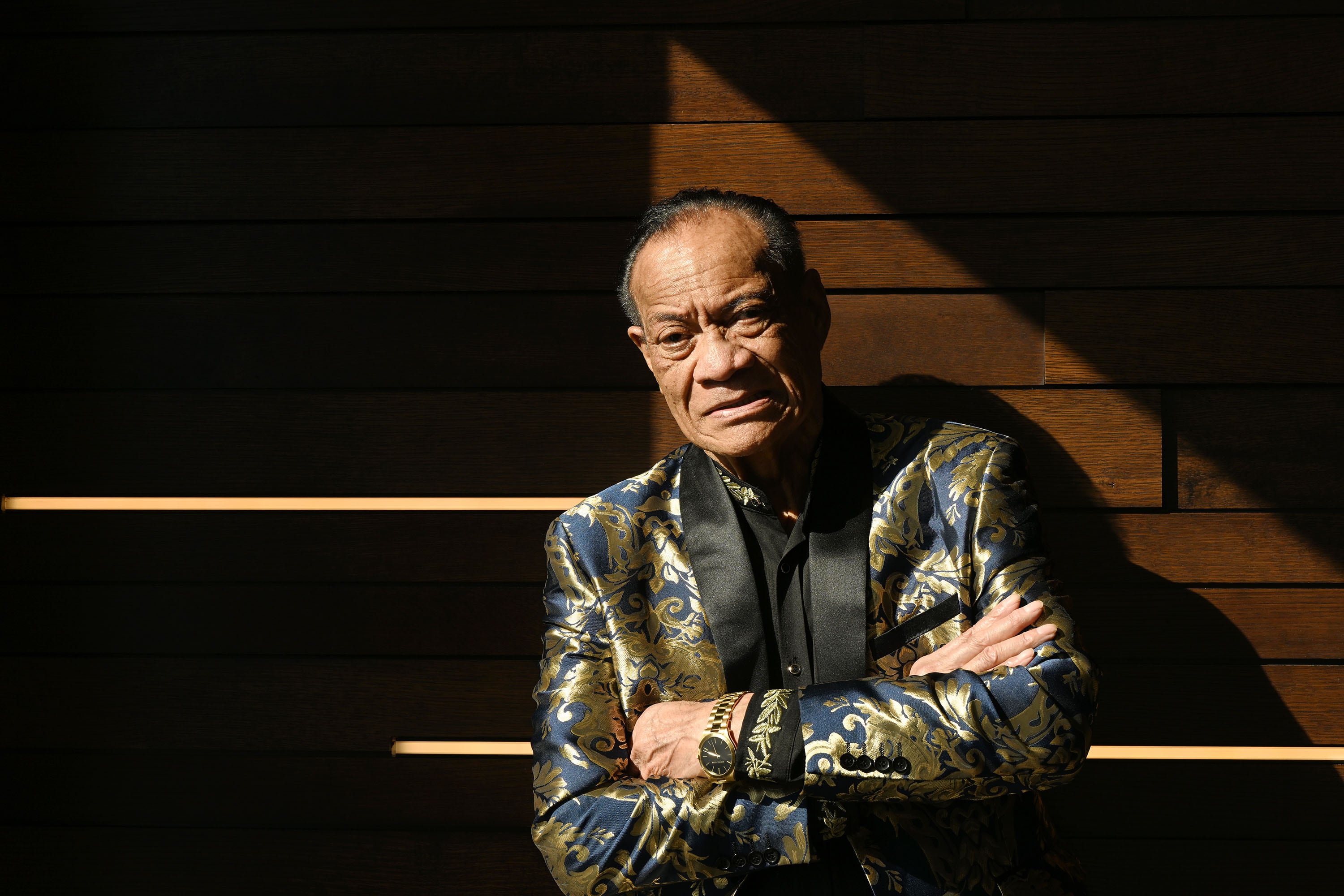 Eddie Taumoepeau poses for a photo at his son Afu Taumoepeau’s office in Farmington on Oct. 11. Eddie Taumoepeau was a successful boxer in his youth.