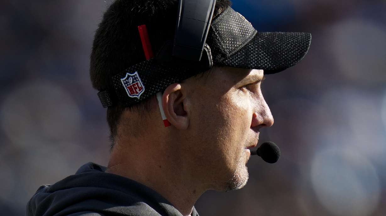 New Orleans Saints head coach Dennis Allen watches during the second half of an NFL football game against the Carolina Panthers Sunday, Nov. 3, 2024, in Charlotte, N.C.