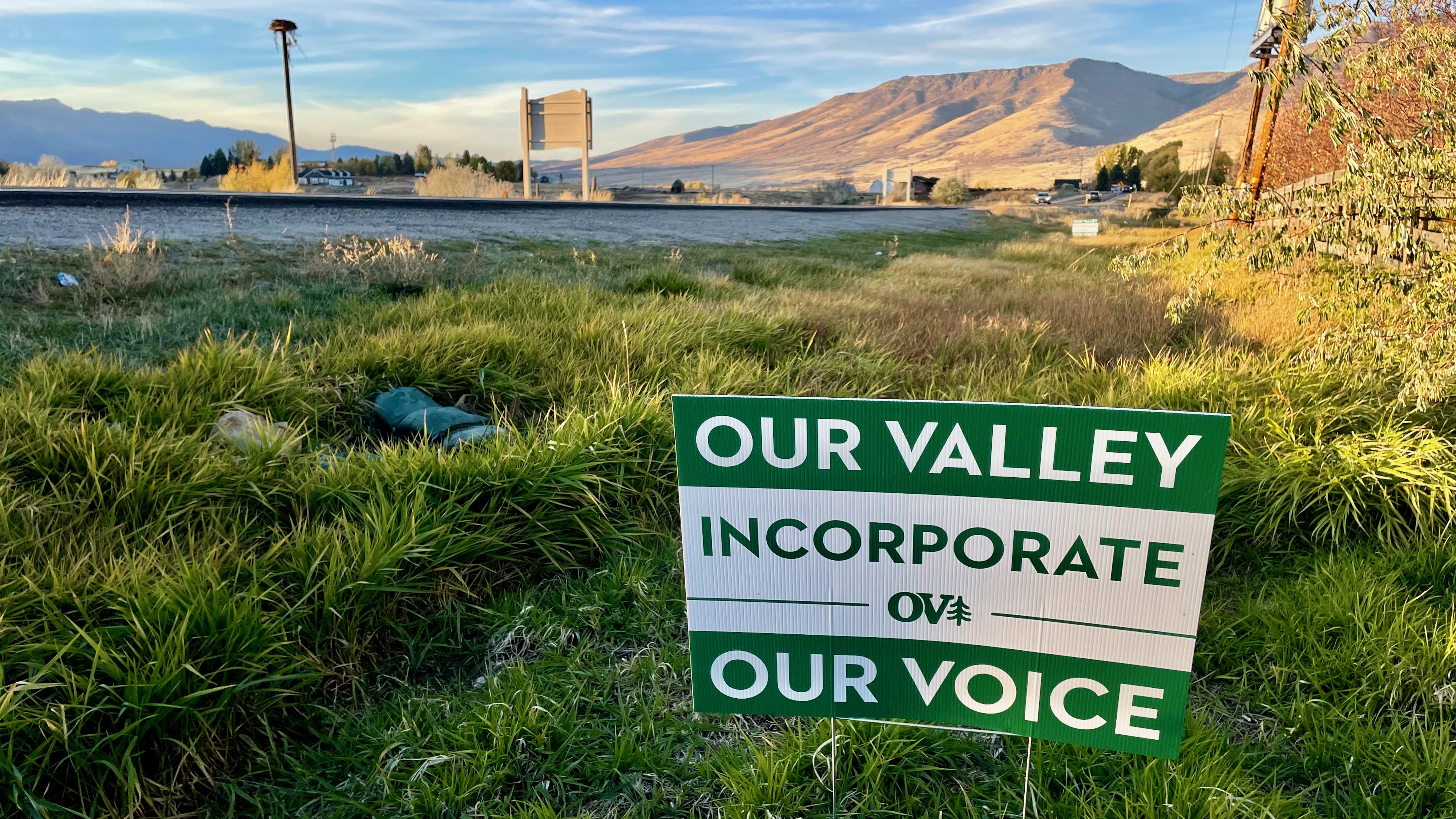 A pro-incorporation sign along a road in the Ogden Valley, photographed Oct. 24, 2024, ahead of the successful 2024 vote to turn the area into a city.