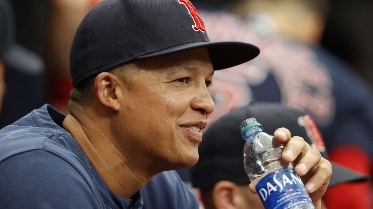 FILE - Boston Red Sox acting manager Will Venable watches from the dugout during a baseball game against the Tampa Bay Rays Sunday, April 24, 2022, in St. Petersburg, Fla.