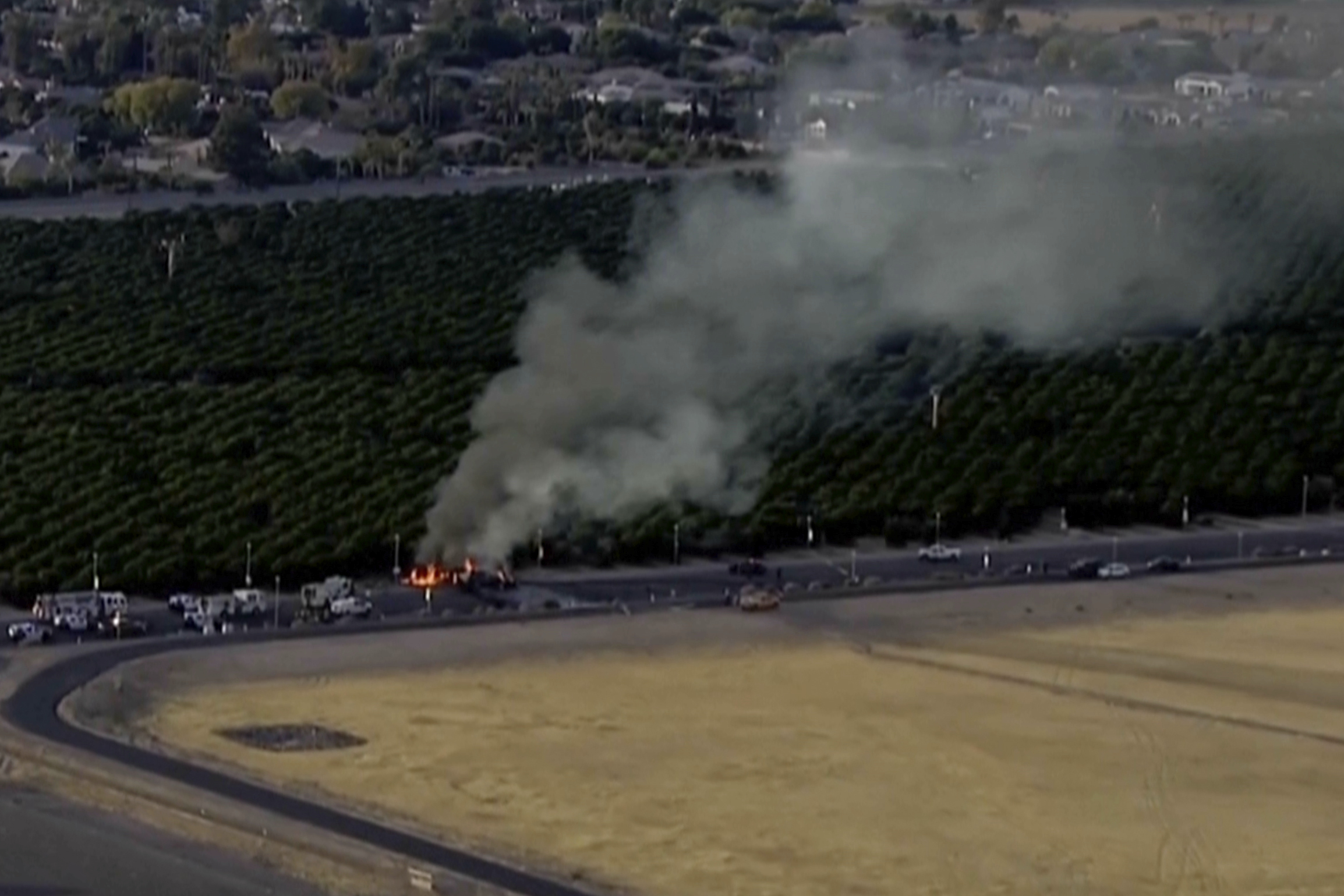 5 killed when small jet crashes into vehicle after taking off in suburban Phoenix