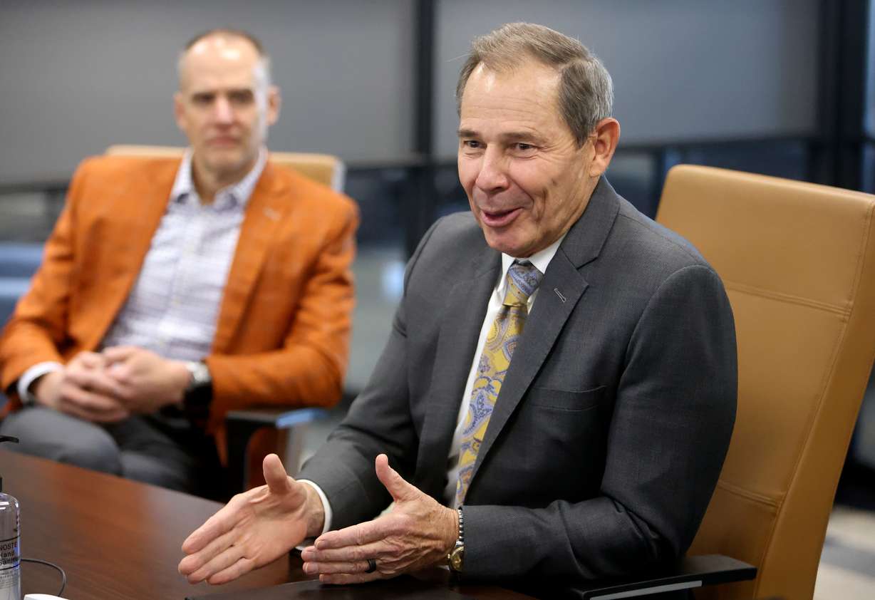 Senator-elect Rep. John Curtis, R-Utah, meets with the Deseret News and KSL editorial boards at the Deseret News office in Salt Lake City on Wednesday.