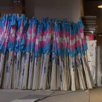 Nonprofit distributes pride flags ahead of Transgender Awareness Week