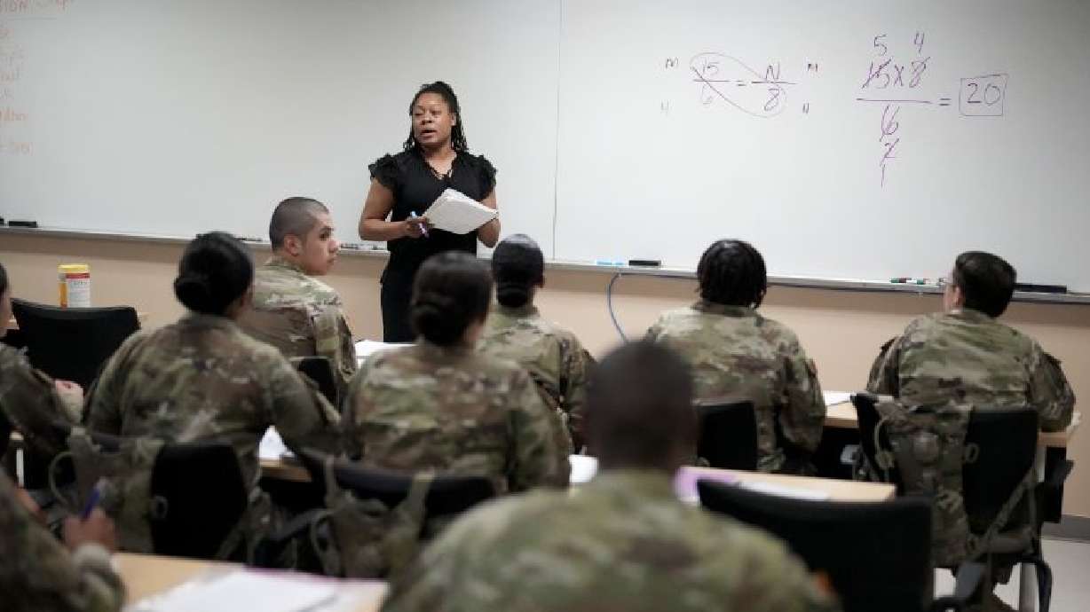 Recruits participate in the Army's future soldier prep course that gives recruits up to 90 days to help them meet military standards, at Fort Jackson, an Army Training Center, in Columbia, S.C., Sept. 25.