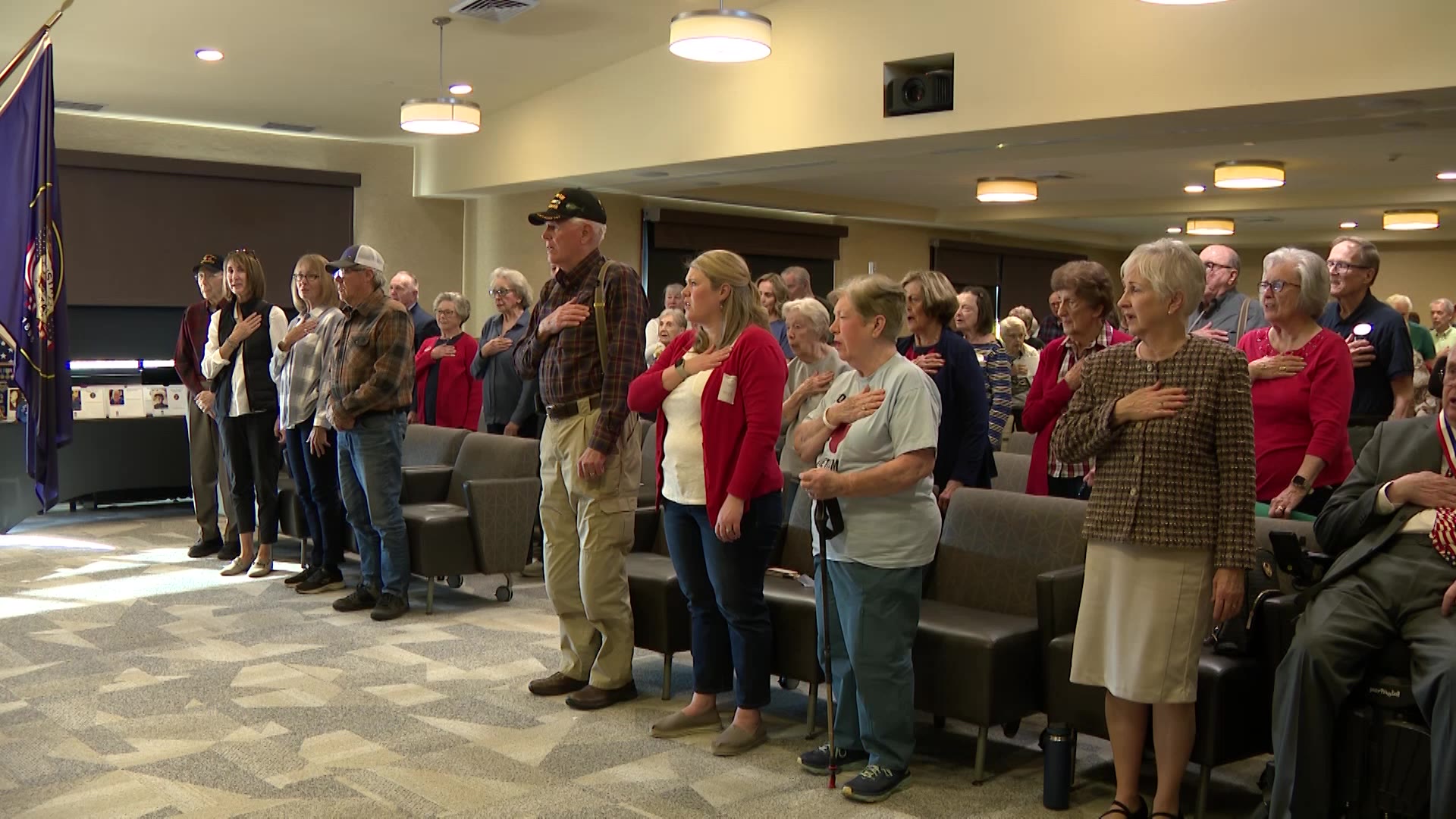 Ben and Diane Thornal at a Veteran’s Day ceremony in Daybreak.