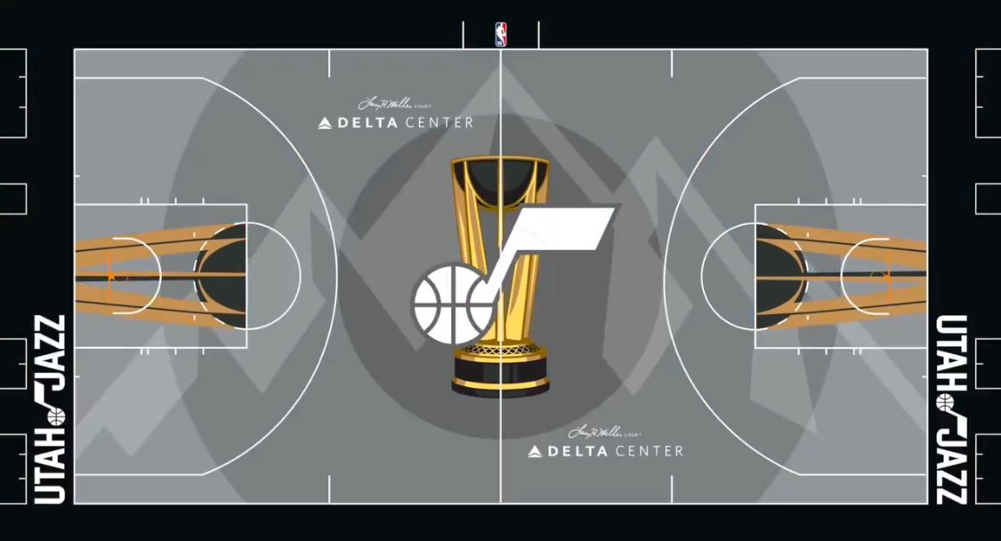 The alternate court Utah will use for NBA Cup games this season.