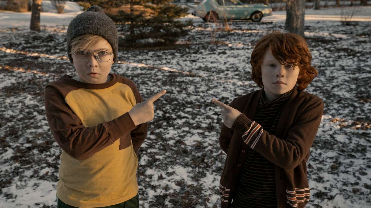 Matthew Lamb as Claude and Ewan Wood as Leroy in "The Best Christmas Pageant Ever." Lionsgate and Kingdom Story Company renewed their first-look deal, meaning more faith-based films are likely on the horizon.