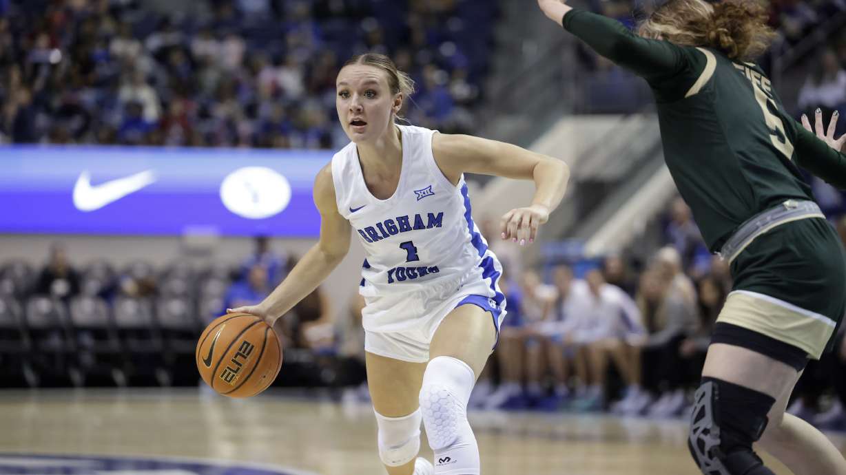 BYU guard Amari Whiting during an NCAA women's basketball game, Wednesday, Nov. 13, 2024 at the Marriott Center in Provo, Utah.