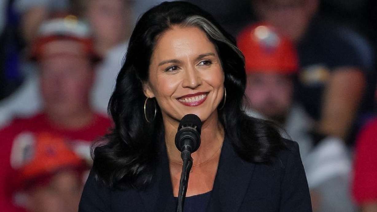 Former U.S. Rep. Tulsi Gabbard attends a campaign rally in Pittsburgh, Pa., Nov. 4. President-elect Donald Trump has chosen Gabbard to serve as director of national intelligence.