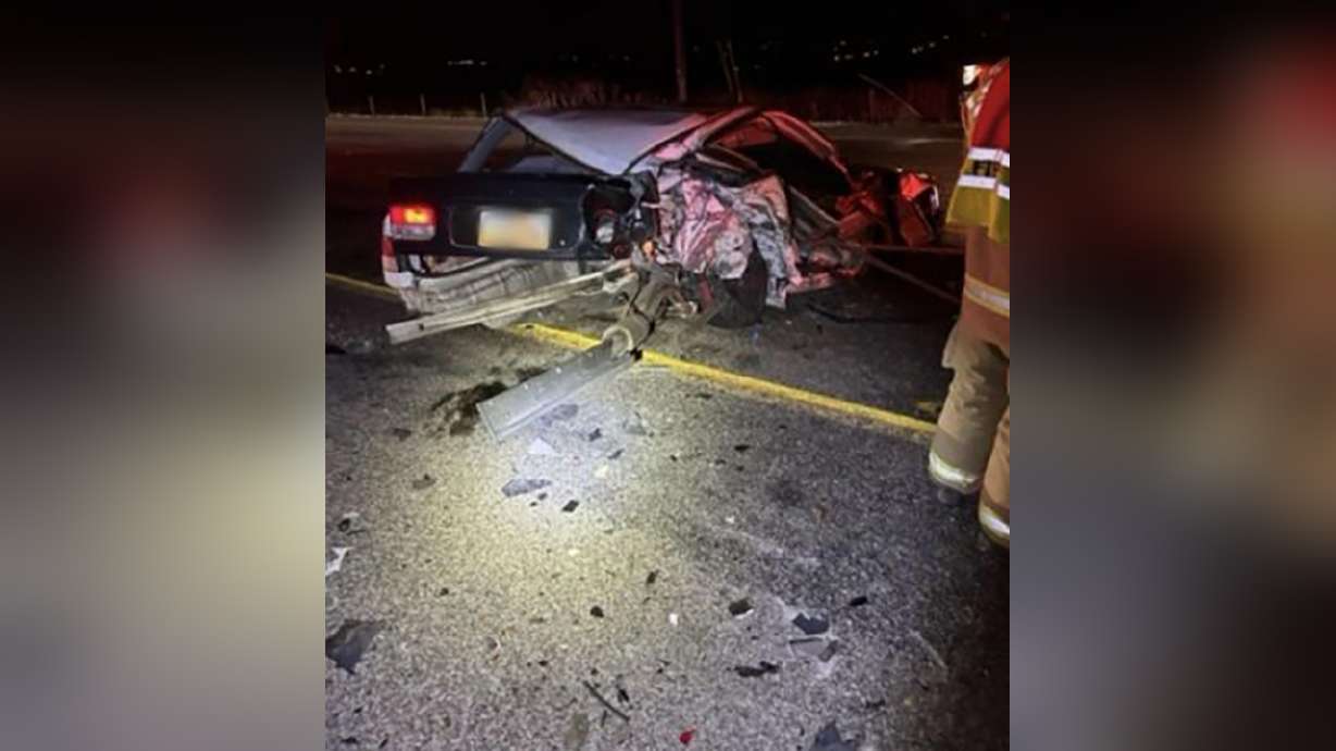 Three people were injured, including one with critical injuries, in a head-on crash in Cache County Tuesday evening.