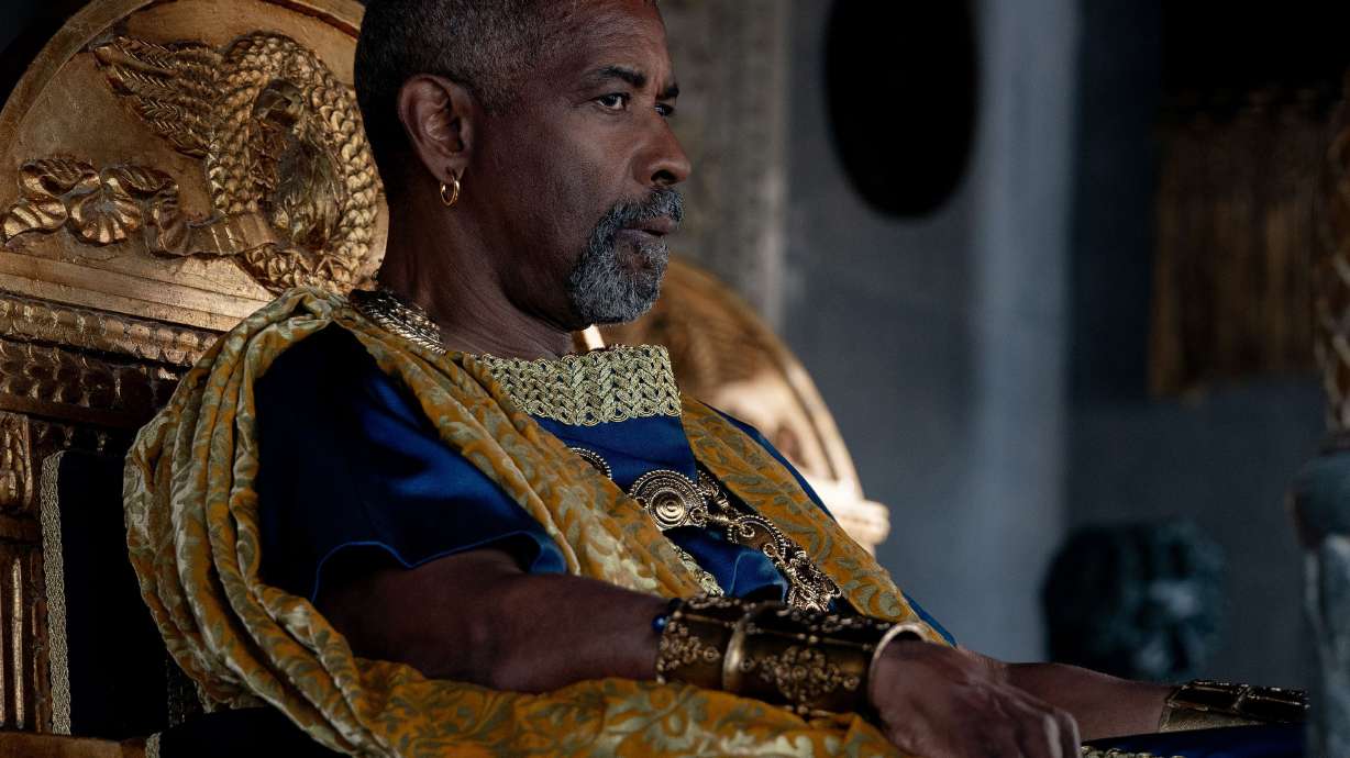 Denzel Washington plays Macrinus in "Gladiator II" from Paramount Pictures.