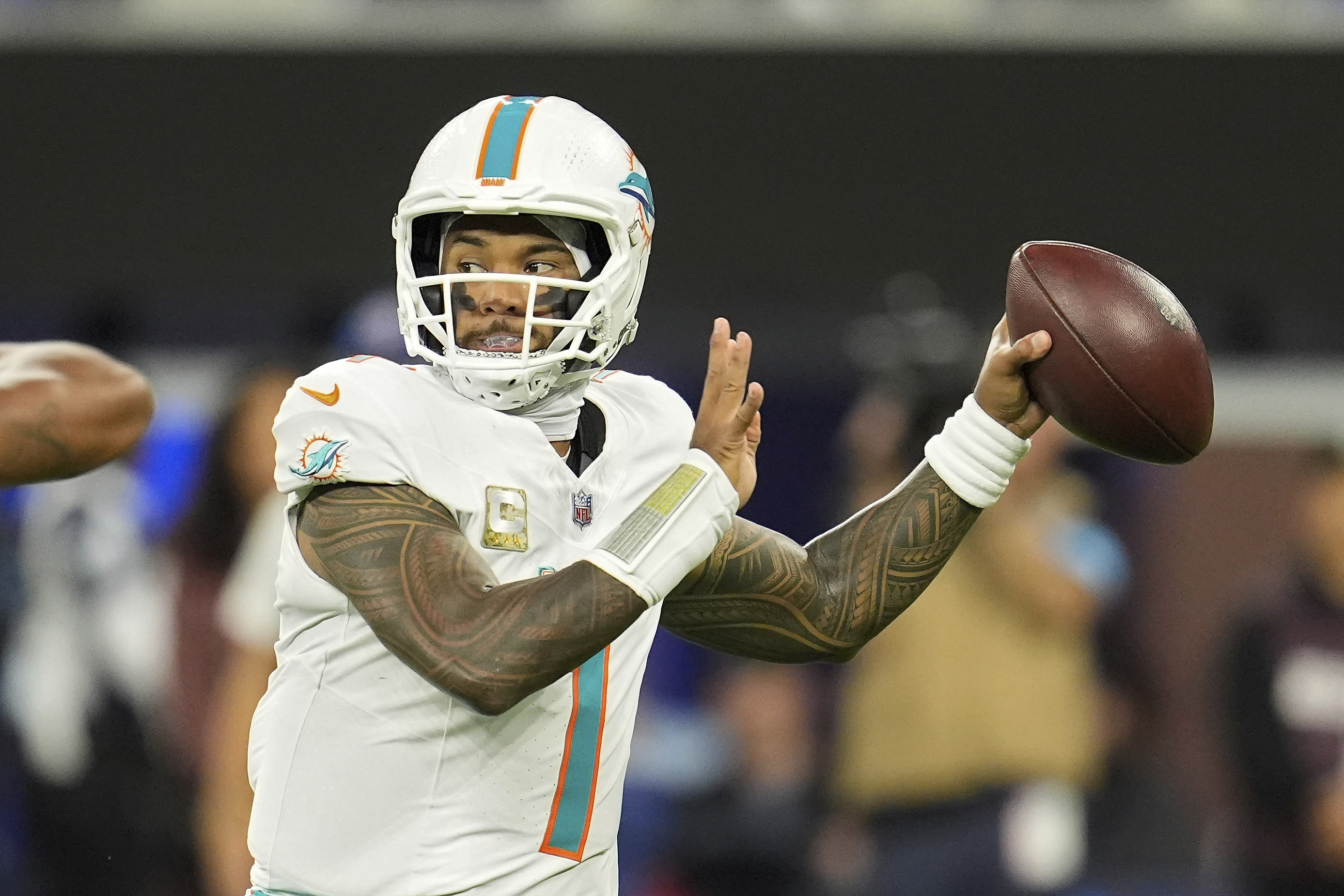 Tagovailoa, Dolphins look to build on strong Monday night performance when they host Raiders