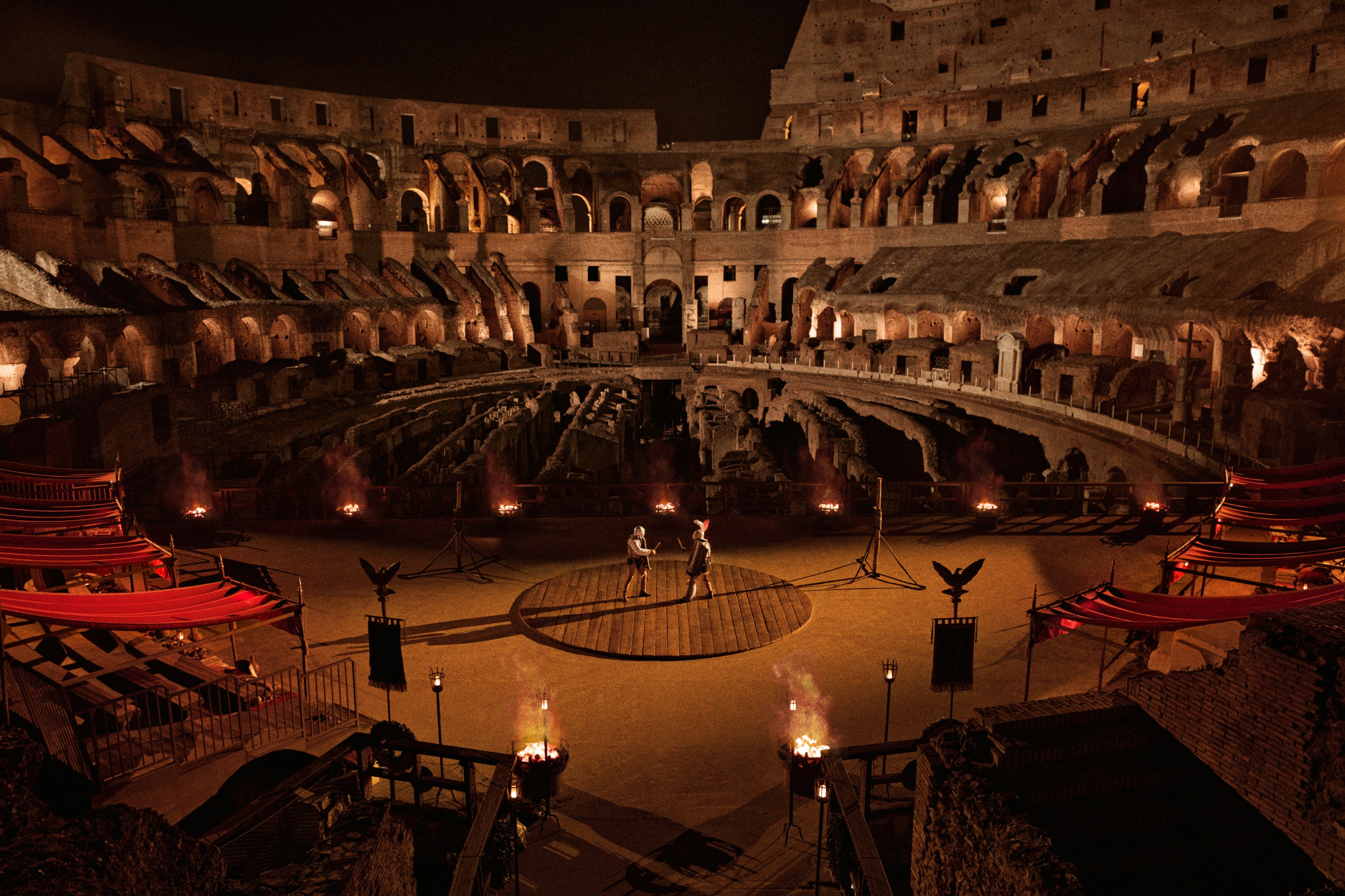 The ancient Roman Colosseum will be the venue of gladiator fights for the first time in two millennia under a $1.5 million sponsorship deal with Airbnb.