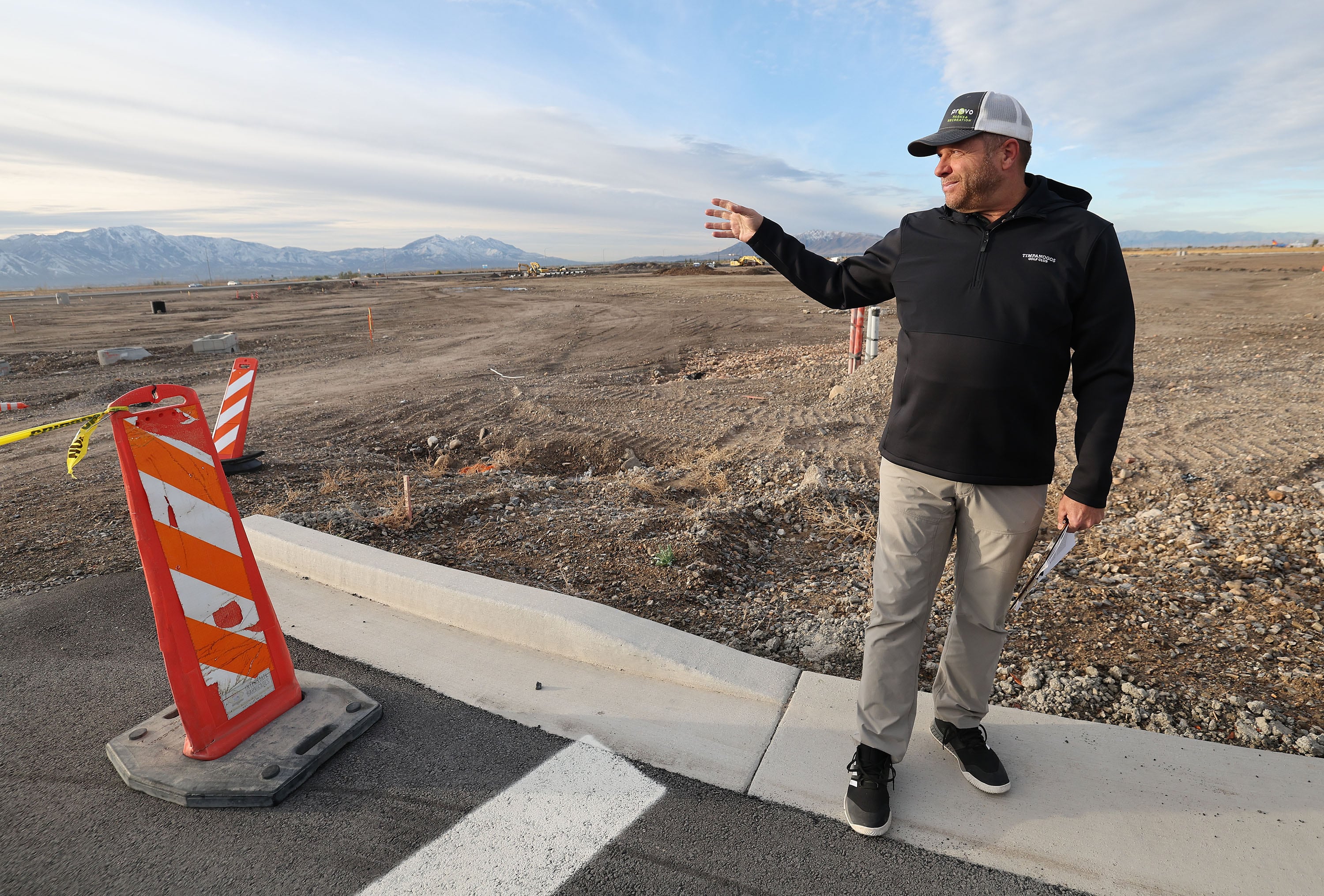 Doug Robins, Provo's parks and recreation director, talks about construction at Epic Sports Park in Provo on Nov. 1.