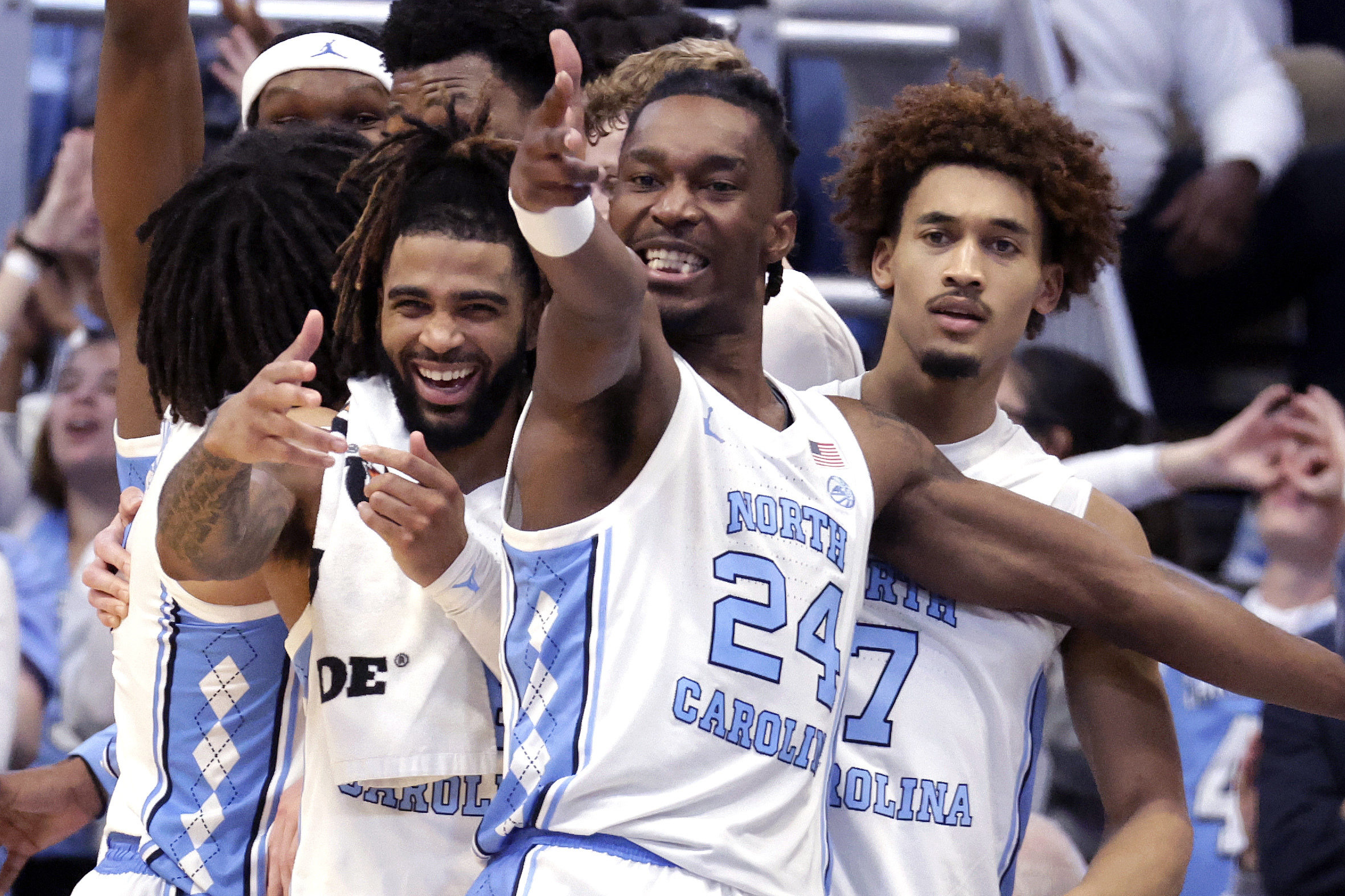 No. 10 North Carolina overwhelms American 107-55 with 64-point second half