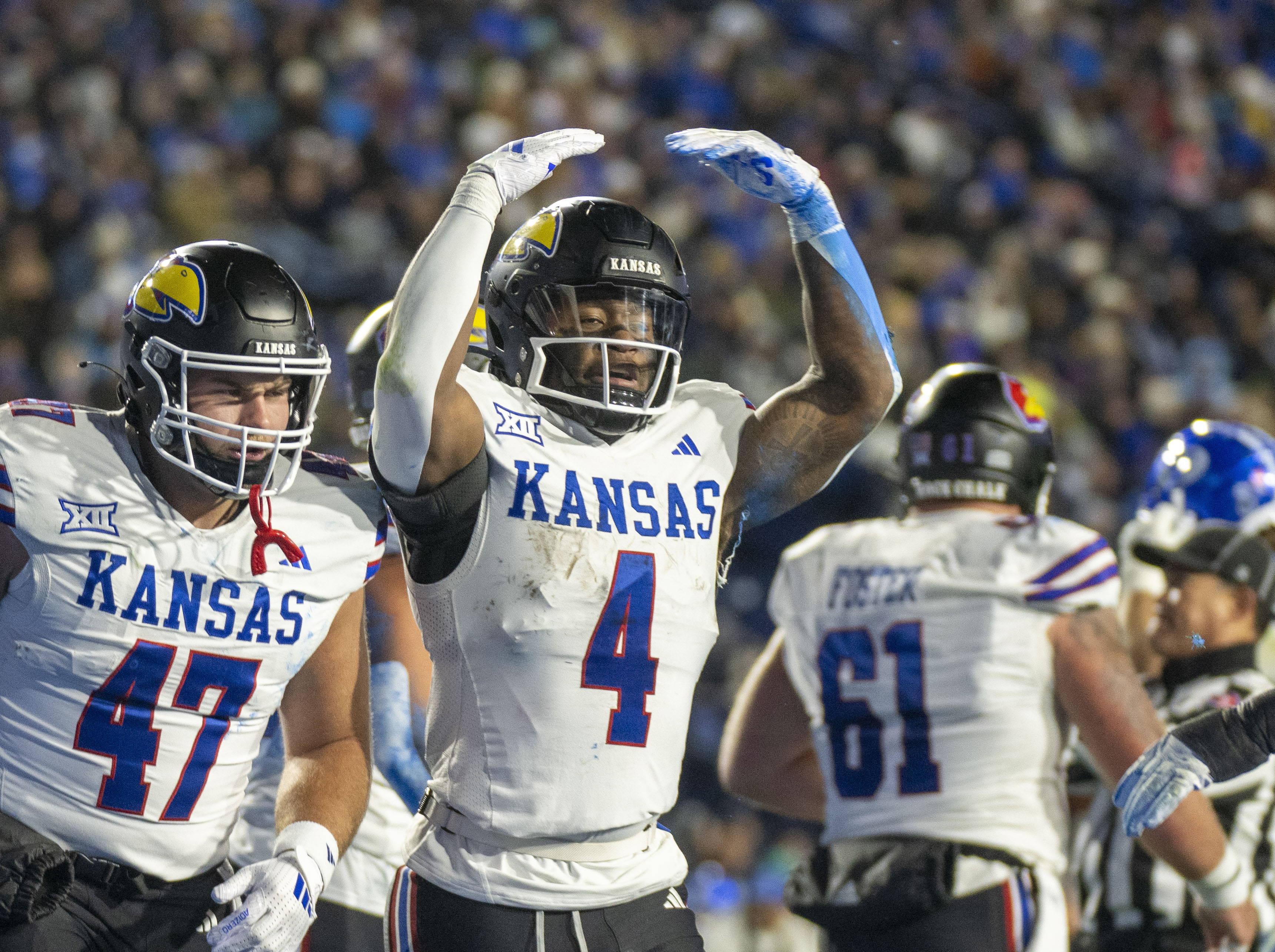 Kansas upsets No. 7 BYU 17-13, handing the Cougars their first loss of the season