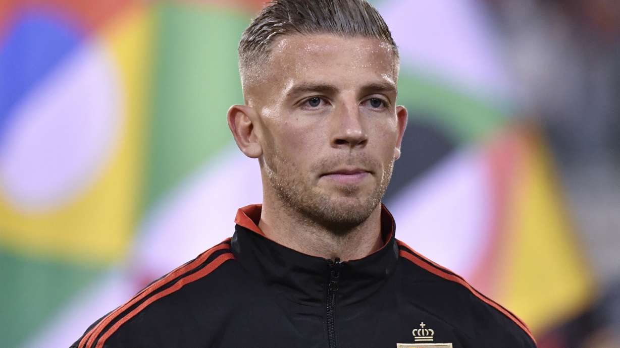 FILE - Belgium's Toby Alderweireld during the Nations League soccer match between Belgium and Wales at the King Baudouin Stadium in Brussels, on Sept. 22, 2022.