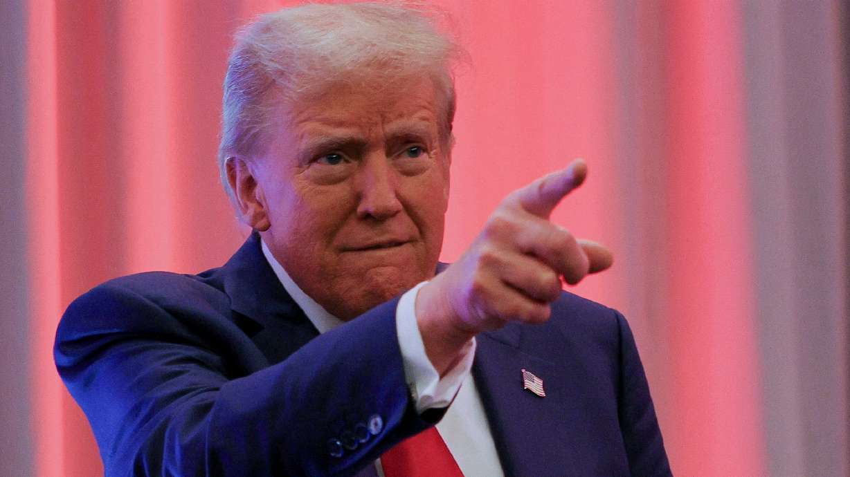 President-elect Donald Trump meets with House Republicans on Capitol Hill in Washington, Nov. 13. Prosecutors in the hush money case oppose its dismissal and seek a schedule to litigate the matter.