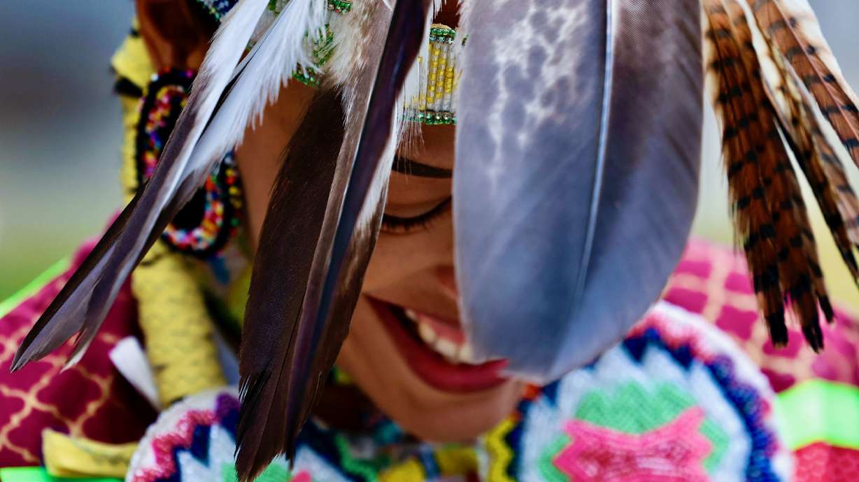 Honey is pictured at a celebration marking the beginning of Native American Heritage Month at the Salt Lake City-County Building on Nov. 1, 2022.