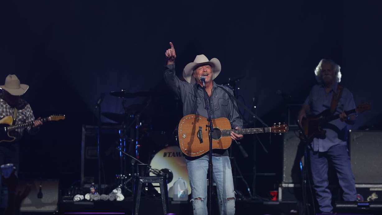 Alan Jackson performs at the Delta Center in Salt Lake City on Nov. 16.