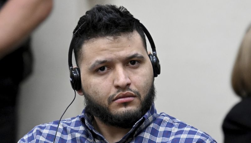 Jose Ibarra listens through an interpreter during his trial at Athens-Clarke County Superior Court, Wednesday in Athens, Ga. He was found guilty and sentenced to life in prison in the death of student Laken Riley.