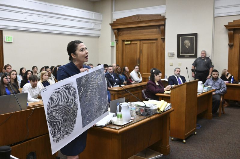 Prosecutor Sheila Ross presents her closing arguments before Superior Court Judge H. Patrick Haggard during a trial of Jose Ibarra at Athens-Clarke County Superior Court, Wednesday, in Athens, Ga.