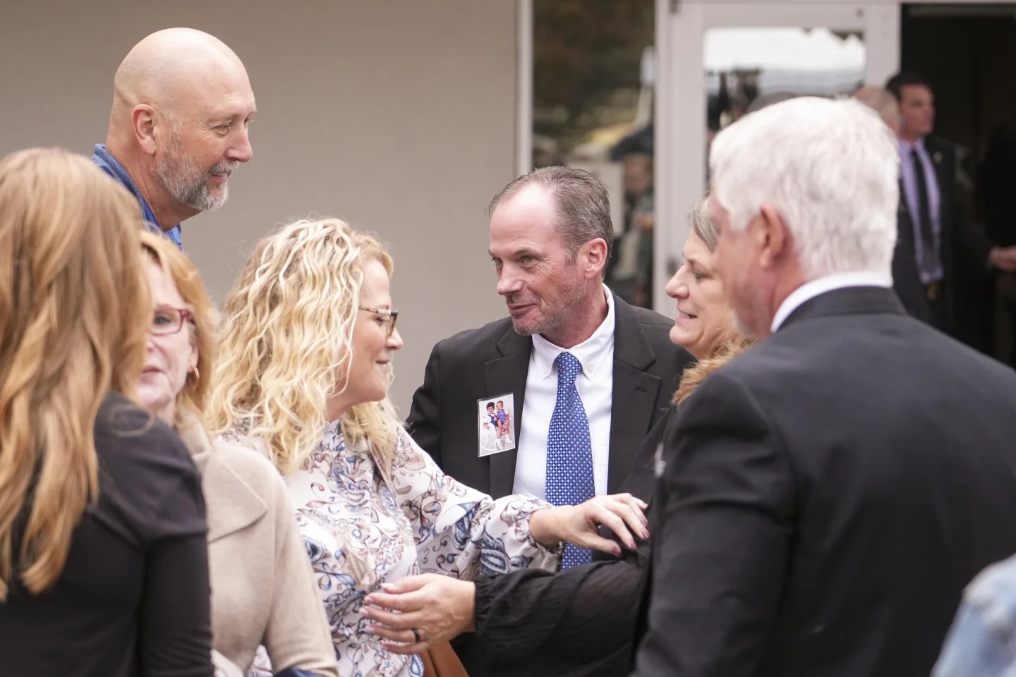 David Smith, center, opposed the parole of his ex-wife Susan Smith who was convicted 30 years ago in the deaths of their sons, in Columbia, South Carolina on Wednesday.