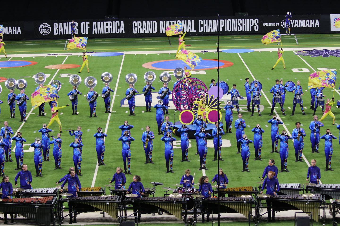 The American Fork High School Marching Band performs "Spot On" in Indianapolis at the Bands of America Grand National Marching Competition on Nov. 14.