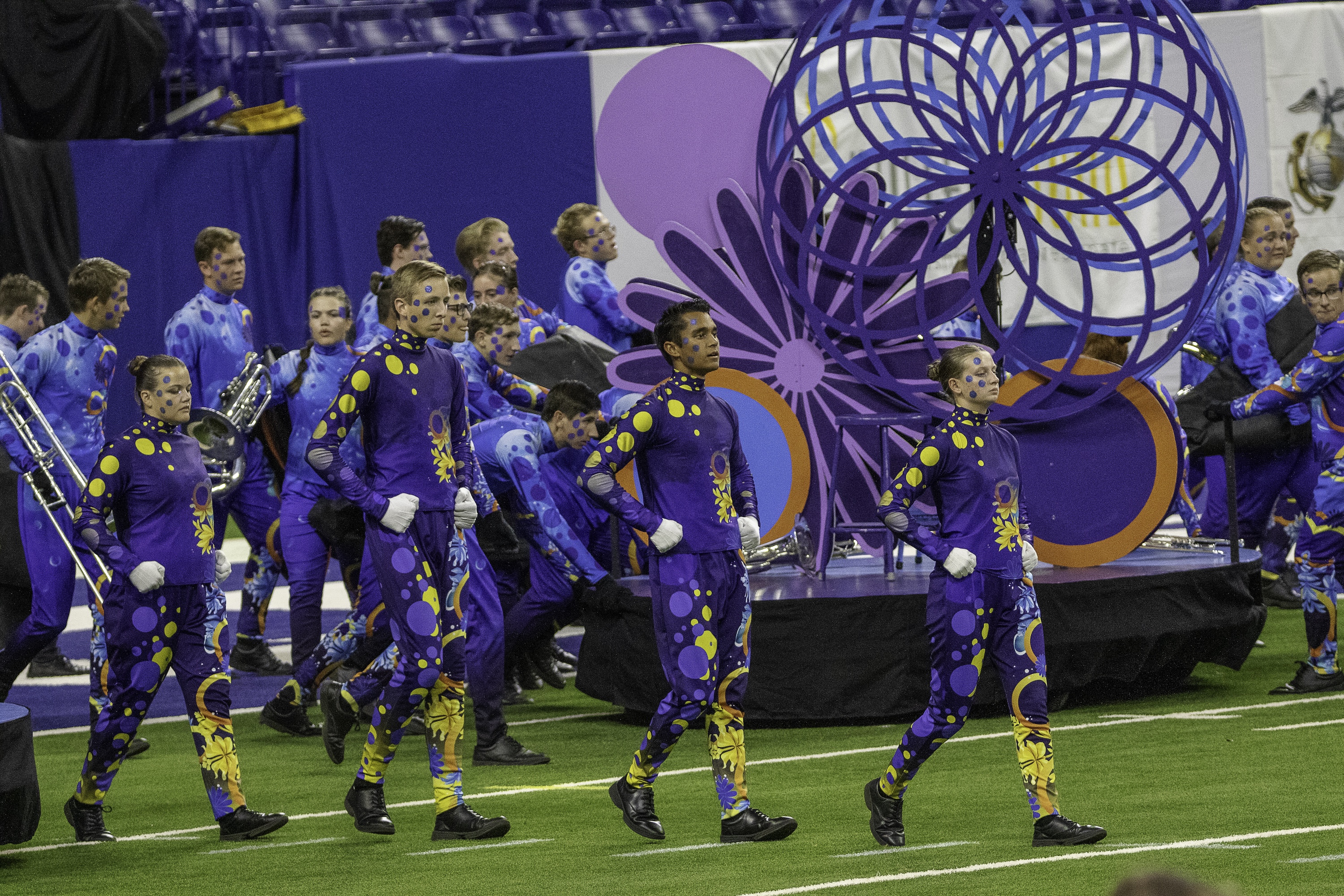 The American Fork High School Marching Band performs "Spot On" in Indianapolis at the Bands of America Grand National Marching Competition on Nov. 14.
