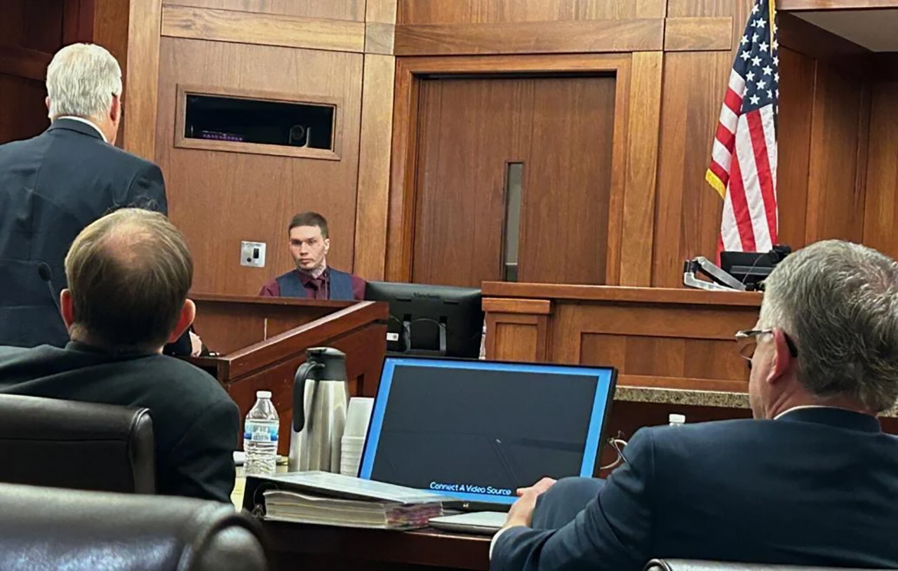 Randy Holt Lessing takes the stand Wednesday during a trial held in 5th District Court in St. George. Lessing was convicted of child abuse homicide in the 2023 death of a 2-year-old toddler.