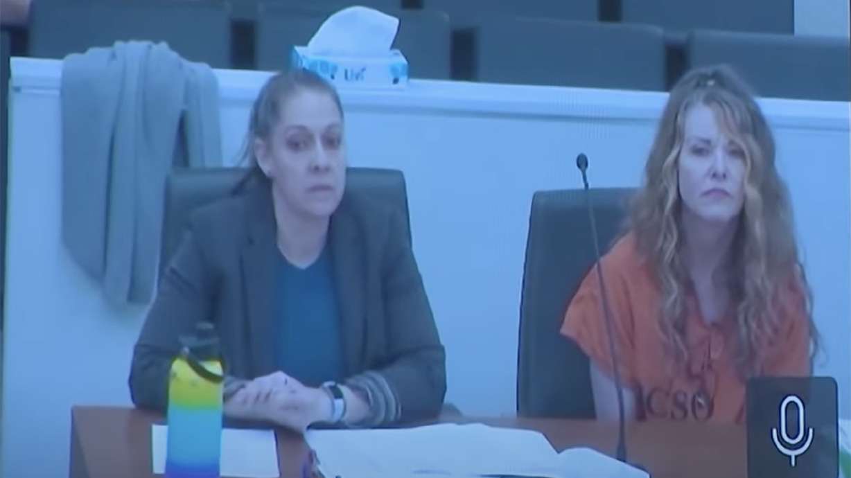 Lori Vallow Daybell, right, appears in court with her attorney on Wednesday, in Phoenix, Ariz.