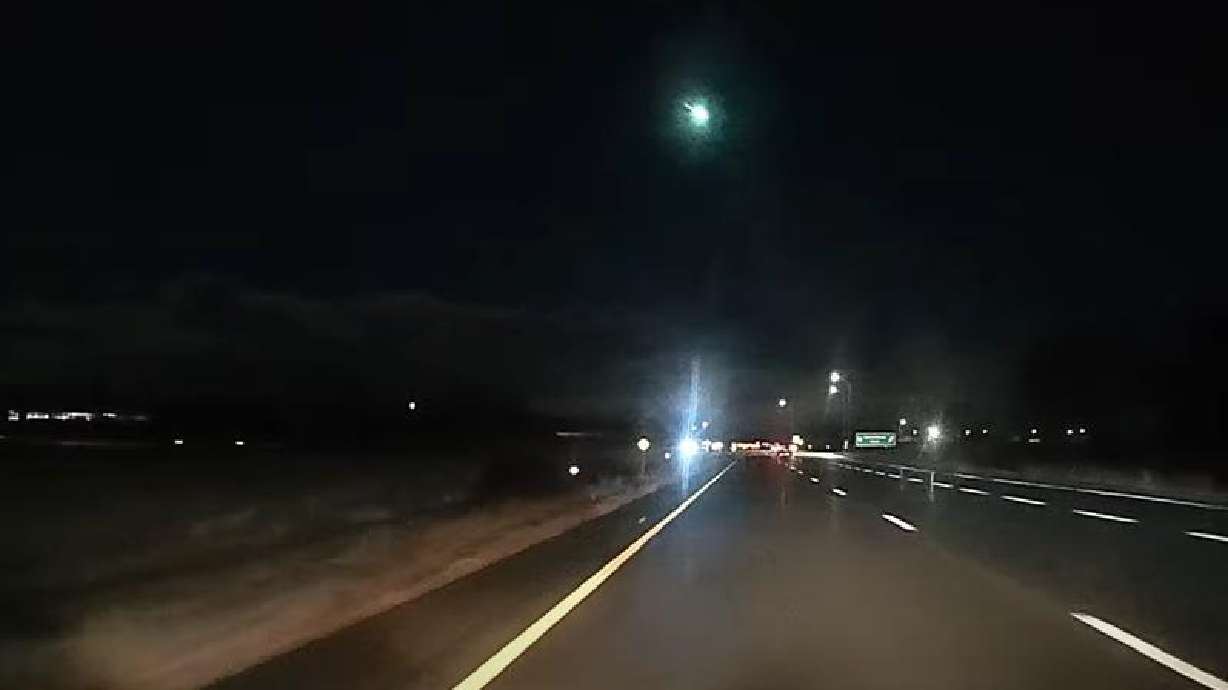 A shooting star traverses the sky in Thorold, Ontario, Canada, on Nov. 11.