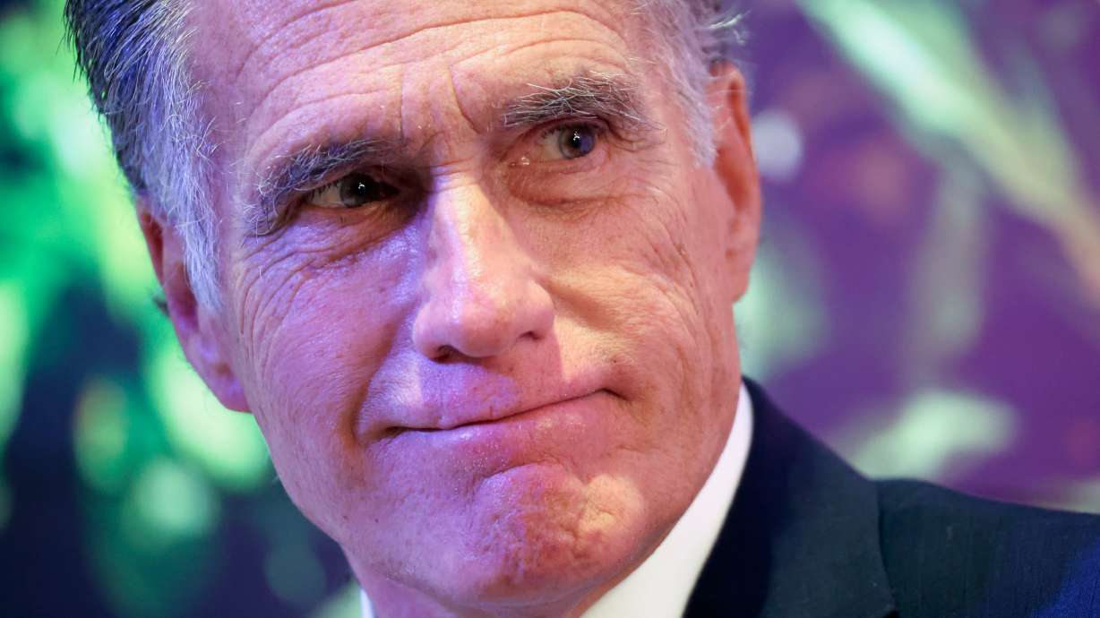 Sen. Mitt Romney, R-Utah, meets with business leaders and entrepreneurs at Kiln in Lehi on Oct. 8. Romney hopes to help the U.S. do a better job competing with China.