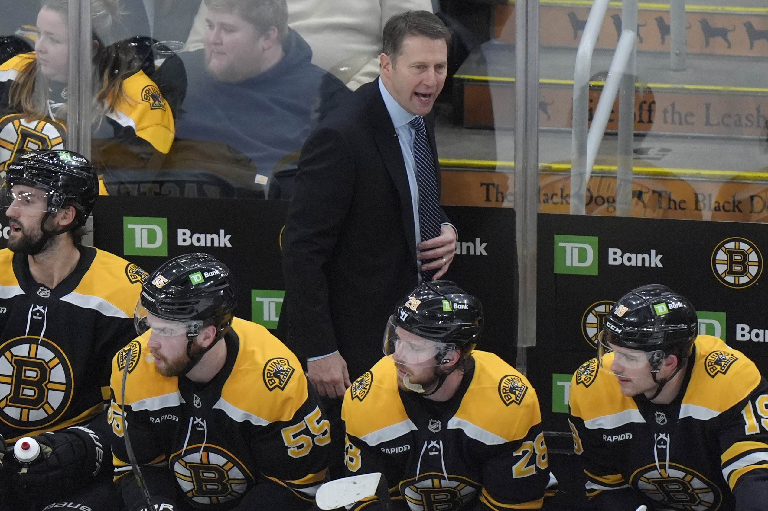 Sacco soaks up the experience in his 1st game as Bruins interim coach