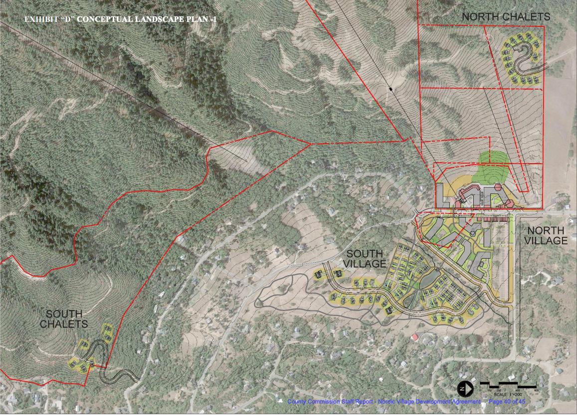 The photo shows the proposed Nordic Valley ski resort development area, focus of discussion by Weber County officials, on Wednesday. The proposed ski village is shown in the lower right-hand corner.