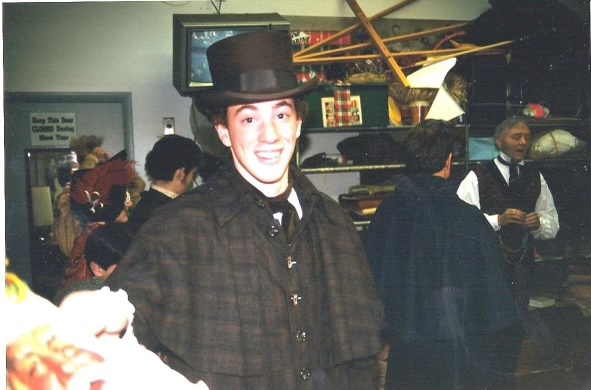 Brinton Wilkins as a teenager performing in "A Christmas Carol" at Hale Center Theatre.