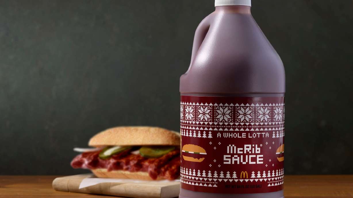 McDonald’s is bringing back the fan-favorite McRib sandwich for a limited time starting Dec. 3, and a half-gallon jug of McRib sauce will also be available to purchase.
