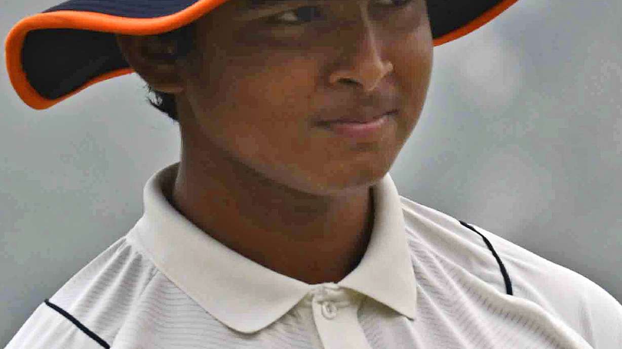 Vaibhav Suryavanshi, one the the youngest Indian cricket player to earn an Indian Premier League contract after Rajasthan Royals (RR) signed for approximately Indian rupees 1.10 crore or USD $ 130481, poses for a photograph during local Ranji Trophy cricket league, in Patna, India, Saturday, Jan. 6, 2024.