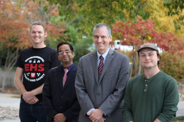 Easton Sadler, Prashant Sarswat, Mike Free and Benjamin Schroeder, members of the University of Utah's Free lab.